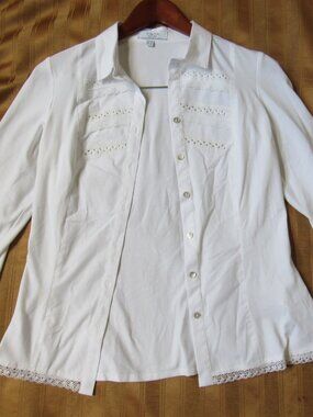 Tinta White blouse, sz. Xs, made in Spain, cotton.